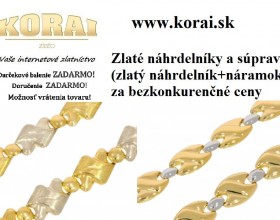 Zlaté náhrdelníky a súpravy od KORAI