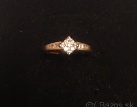 Starožitný briliantový zlatý prsteň šperk diamant zlato