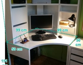 Rohový pracovný stôl IKEA