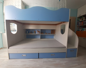 Dvojposchodová detská posteľ 248x140x170 cm